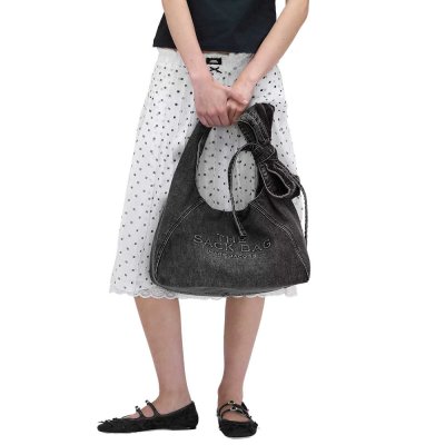 THE BOW DENIM SACK BAG